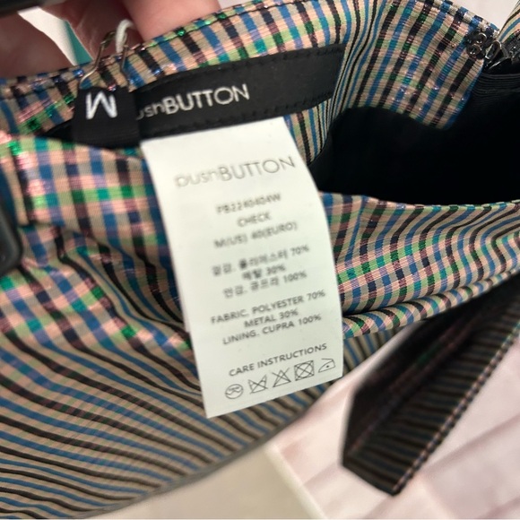 PushButton New Check Twisted Ribbon Point Glam micro skirt Medium Shopbop - Picture 7 of 11